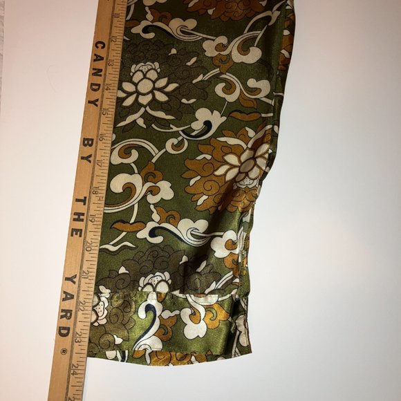 Gold Flava Satin Ruched Button Down Floral Print Blouse Plus Size 18 - Picture 15 of 16